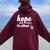Hope Will Never Be Silent Rainbow Proud March Unity Quote Women Oversized Hoodie Back Print Maroon