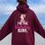 I'm The Birthday Girl Cow 1St Cow Birthday Girl Women Oversized Hoodie Back Print Maroon