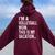 I'm A Volleyball Mom This Is My Vacation Women Oversized Hoodie Back Print Maroon