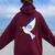Israel Pro Support Stand Strong Peace Love Jewish Girl Women Oversized Hoodie Back Print Maroon