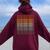 Italian Heavy Draft Horse Retro Women Oversized Hoodie Back Print Maroon