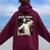 Jesus Raves Deejay Meme Jesus Dj Christian Women Oversized Hoodie Back Print Maroon