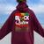 Junenth Black Queen Nutritional Facts Freedom Day Women Oversized Hoodie Back Print Maroon
