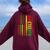 Junenth Flag Celebrate Black Freedom 1865 Women Women Oversized Hoodie Back Print Maroon