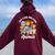 Just A Girl Who Loves Animals Wild Cute Zoo Animals Girls Women Oversized Hoodie Back Print Maroon