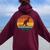 Kangaroo Vintage Retro Mom Dad Women Oversized Hoodie Back Print Maroon