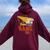 Keep Calm And Hang On Hang Gliding And Kite Surfing Women Oversized Hoodie Back Print Maroon
