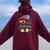 Let's Glow It's My Birthday Woman Men Women Oversized Hoodie Back Print Maroon