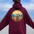 Lhasa Apso Puppy Dog Cute Flower Mountain Sunset Colorful Women Oversized Hoodie Back Print Maroon