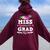 Lil Miss Kindergarten Grad Tie Dye Last Day Graduation Women Oversized Hoodie Back Print Maroon