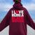 I Love Being A Black Woman Black Woman History Month Women Oversized Hoodie Back Print Maroon