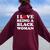 I Love Being A Black Woman I Heart Being Black Woman Women Oversized Hoodie Back Print Maroon