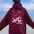 Love Cna Life Messy Bun Valentine's Day Women Oversized Hoodie Back Print Maroon