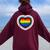 Love Is Love Gay Pride Progress Pride Rainbow Heart Lgbtq Women Oversized Hoodie Back Print Maroon