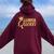 Lumpia Queen Filipino Food Pinoy Pride Girls Women Oversized Hoodie Back Print Maroon