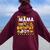 Mama Of The Birthday Boy Construction Worker Bday Party Women Oversized Hoodie Back Print Maroon