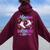 Mama Of The Birthday Girl Rolling Skate Family Bday Party Women Oversized Hoodie Back Print Maroon