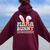 Mama Bunny Mom Pregnancy Matching Family Easter Women Oversized Hoodie Back Print Maroon