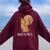 Meowl Cat Owl With Tree And Full Moon Women Oversized Hoodie Back Print Maroon