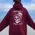 Messy Bun Feral Aunt Somebody's Feral Aunt Women Oversized Hoodie Back Print Maroon