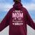 Mom Of 2 Girls Two Daughters Mother's Day Women Oversized Hoodie Back Print Maroon