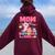 Mom Of The Birthday Axolotl Girl Mom And Dad Family Party Women Oversized Hoodie Back Print Maroon