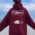 Mom Est 2024 Promoted To Mom 2024 Mother 2024 New Mom 2024 Women Oversized Hoodie Back Print Maroon