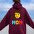 Mom Master Builder Building Bricks Blocks Family Set Parents Women Oversized Hoodie Back Print Maroon