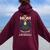 My Mom Is A Police Officer Proud Cop Mother Matching Family Women Oversized Hoodie Back Print Maroon