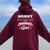 Mommy Of The Birthday Girl Mom Matching Birthday Women Oversized Hoodie Back Print Maroon