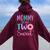 Mommy Of The Two Sweet Mom 2Nd Birthday Girl Donut Party Women Oversized Hoodie Back Print Maroon