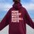 Moms Against White Baseball Pants Baseball Mama Women Oversized Hoodie Back Print Maroon