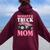 Monster Truck Mom Truck Lover Mom Women Oversized Hoodie Back Print Maroon