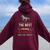 Mother's Day Retro Vintage Horse Lover For Girls Women Oversized Hoodie Back Print Maroon