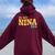 In My Nina Era Groovy Tie Dye Women Oversized Hoodie Back Print Maroon