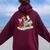 No Rain No Flowers Cute Adorable For Women Women Oversized Hoodie Back Print Maroon