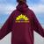 No Rain No Flowers Sunflower Botanical Flower Women Oversized Hoodie Back Print Maroon