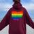 Ohio Map Gay Pride Rainbow Flag Lgbt Support Women Oversized Hoodie Back Print Maroon