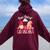 One Loved Grandma Valentine Grandmother Valentines Day Women Oversized Hoodie Back Print Maroon