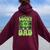 One Lucky Dad Groovy Retro Dad St Patrick's Day Women Oversized Hoodie Back Print Maroon