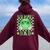 One Lucky Dad Groovy Smile Face St Patrick's Day Irish Dad Women Oversized Hoodie Back Print Maroon