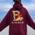 P Is For Pre K Teacher Leopard First Day Of School Women Oversized Hoodie Back Print Maroon