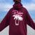 Palm Springs Retro Vintage California Palm Tree Women Oversized Hoodie Back Print Maroon