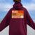 Peace Love Sunshine Mother Father Sun Lover Vintage Women Oversized Hoodie Back Print Maroon