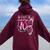 Peace Out Single Digits I'm 10Th Birthday For Girl Women Oversized Hoodie Back Print Maroon