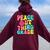 Peace Out Third Grade Last Day Of School 3Rd Grade Teacher Women Oversized Hoodie Back Print Maroon