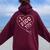 I Picc You Vascular Access Team Icu Er Nurse Valentines Day Women Oversized Hoodie Back Print Maroon