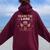 Pig T Praise The Lard Sarcastic Women Oversized Hoodie Back Print Maroon