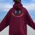Pocket Cool Dads Club Retro Groovy Dad Father's Day Women Oversized Hoodie Back Print Maroon