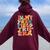 In My Prek Field Trip Era Groovy Prek Field Day 2024 Teacher Women Oversized Hoodie Back Print Maroon